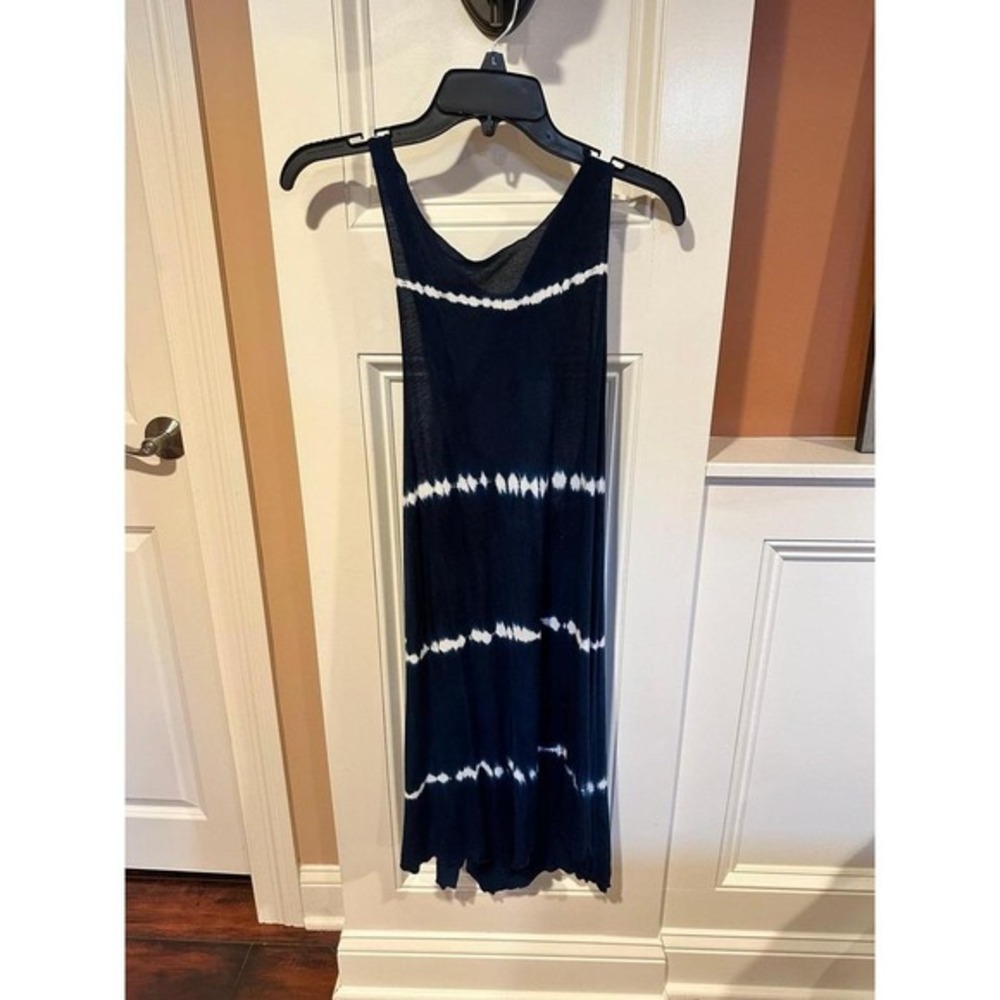 Women's Ingear Blue Tie Dye Womens racerback Flowy beachydress Boho Loose Soft S